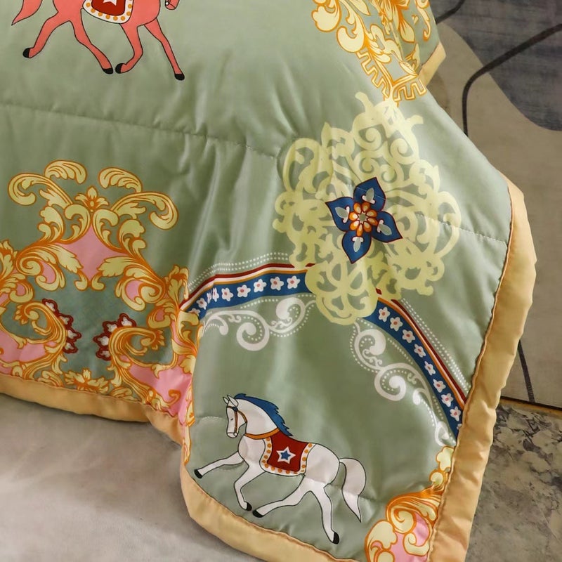 Category A Maternal And Infant-Grade Silk Summer Quilt, Silky Summer Quilt, Ice Silk Air Conditioning Quilt, Washable Thin Quilt For Students - Image 4