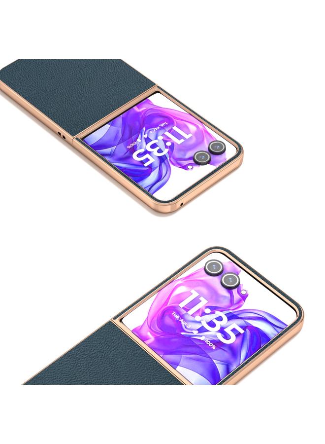 اس-توب جراب لهاتف Motorola Razr 50 Ultra مصنوع من جلد أصلي مطلي بالكهرباء + جراب هاتف من مادة الليتشي PC - Image 3