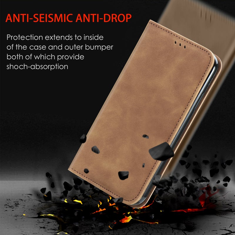 HuHa Protective Cover For Motorola  Moto G34 Retro Skin Feel Magnetic Flip Leather Phone Case(Black) - Image 5