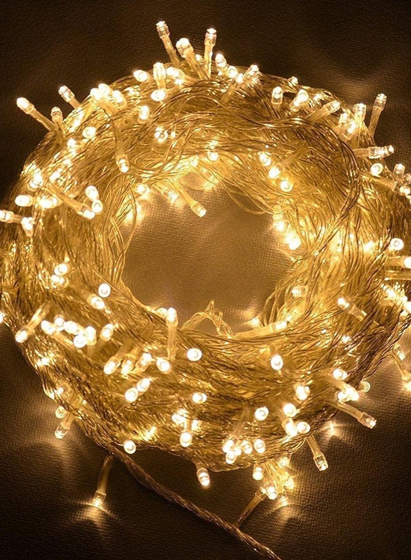 سلسلة مصابيح ليد مع اضواء ديكور حائط رقائق الثلج لغرفة النوم وحفلات الحديقة ، أصفر 8 متر - Image 1