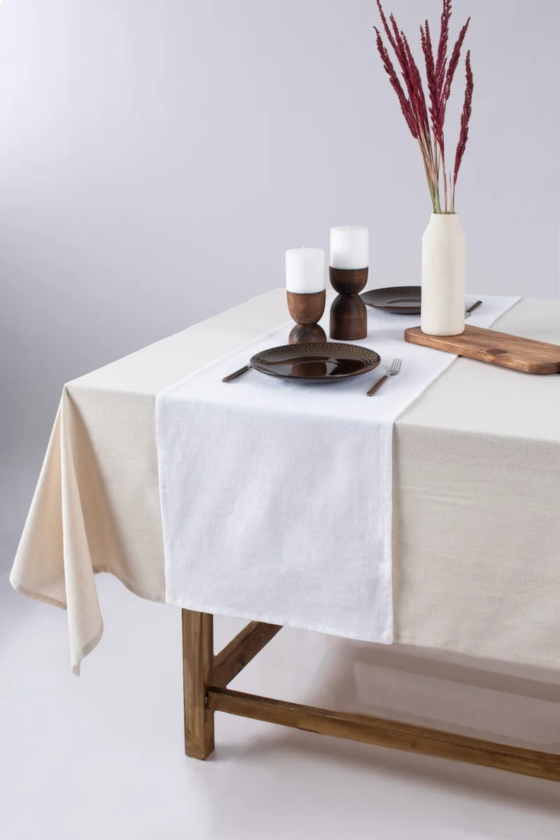 Wellstil Premium | Linen White Runner