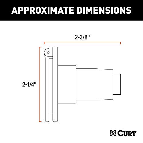 CURT 58070 VehicleSide 4Pin Round Trailer Wiring Harness Socket SILVER 1 Count Pack of 1 - Image 3