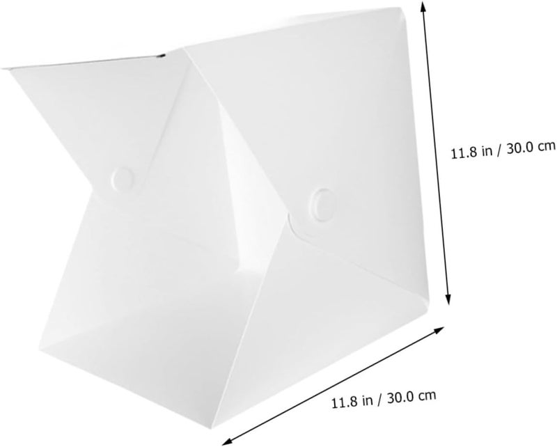 Kisangel Mini Photo Box with LED Double Light Strips and 6 Colored Backdrops, Portable Folding 30cm Photography Lighting Cube Tent for Studio and Travel Use - Image 1