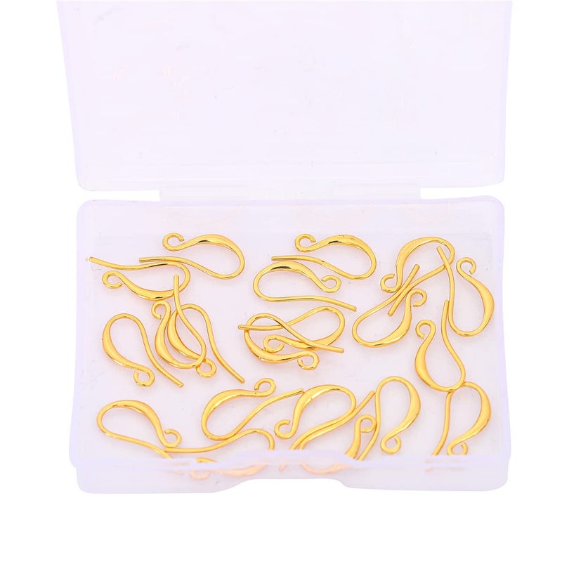 BEADIA 18K Gold Plated Earring Hooks 10x16mm 20pcs for Jewelry Making Findings - Image 5
