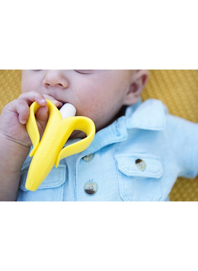 Baby Banana The Original Baby Banana Toothbrush Teether Toy, for Babies Infants Toddlers; USA Family-Owned Business; Teething Relief for Sore Gums, Massaging Soothing; Safest Food Grade Silicone  - Image 3