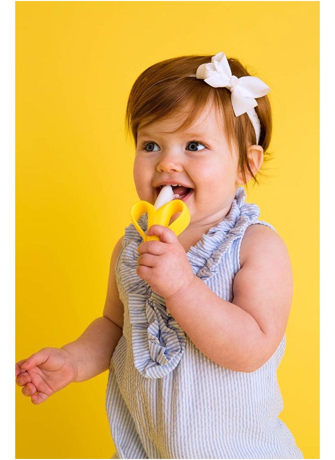 Baby Banana The Original Baby Banana Toothbrush Teether Toy, for Babies Infants Toddlers; USA Family-Owned Business; Teething Relief for Sore Gums, Massaging Soothing; Safest Food Grade Silicone  - Image 5