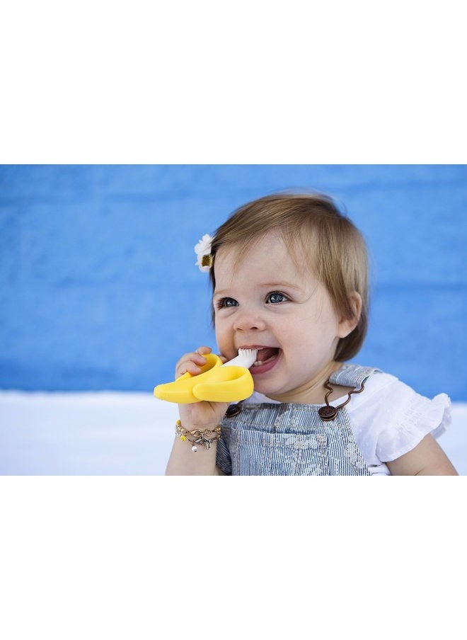 Baby Banana The Original Baby Banana Toothbrush Teether Toy, for Babies Infants Toddlers; USA Family-Owned Business; Teething Relief for Sore Gums, Massaging Soothing; Safest Food Grade Silicone  - Image 4