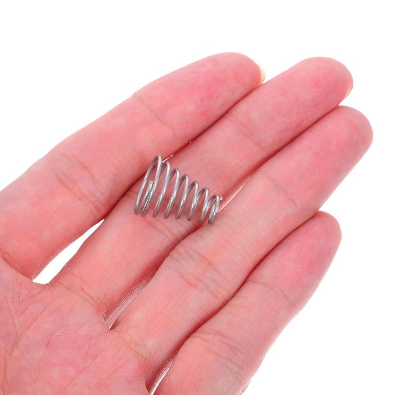 20 Pcs Stainless Steel Tapered Conical Compression Springs 0.8mm Wire Diameter Battery Contact Support For Flashlight Tailcap Replacement LED Torch Contact Accessories Silver - Image 5