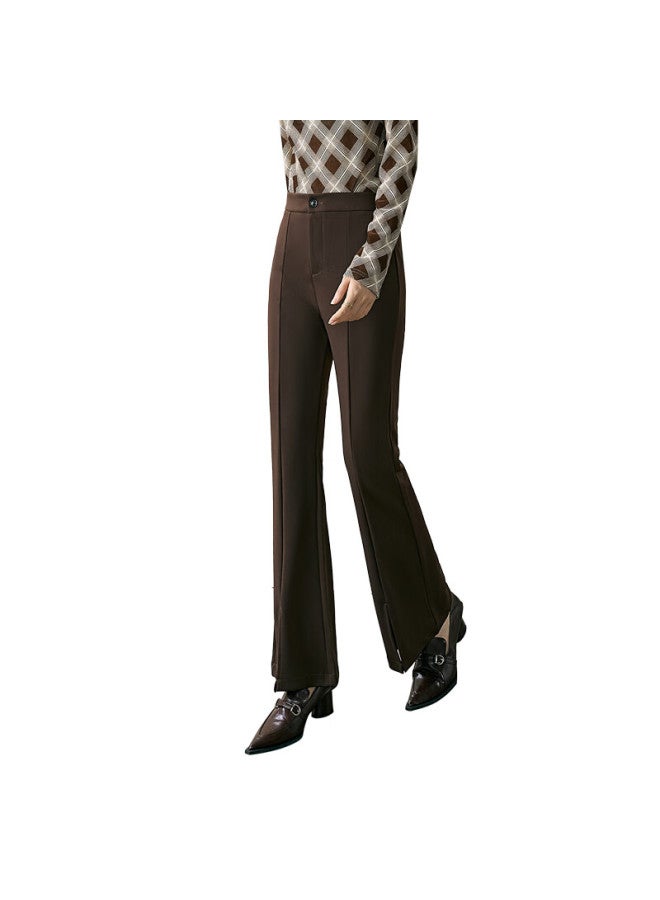 Yanyee Women's Professional Slim Fit Flared Pants  Autumn Winter Lightweight Commuter Casual Trousers Black M - Image 4