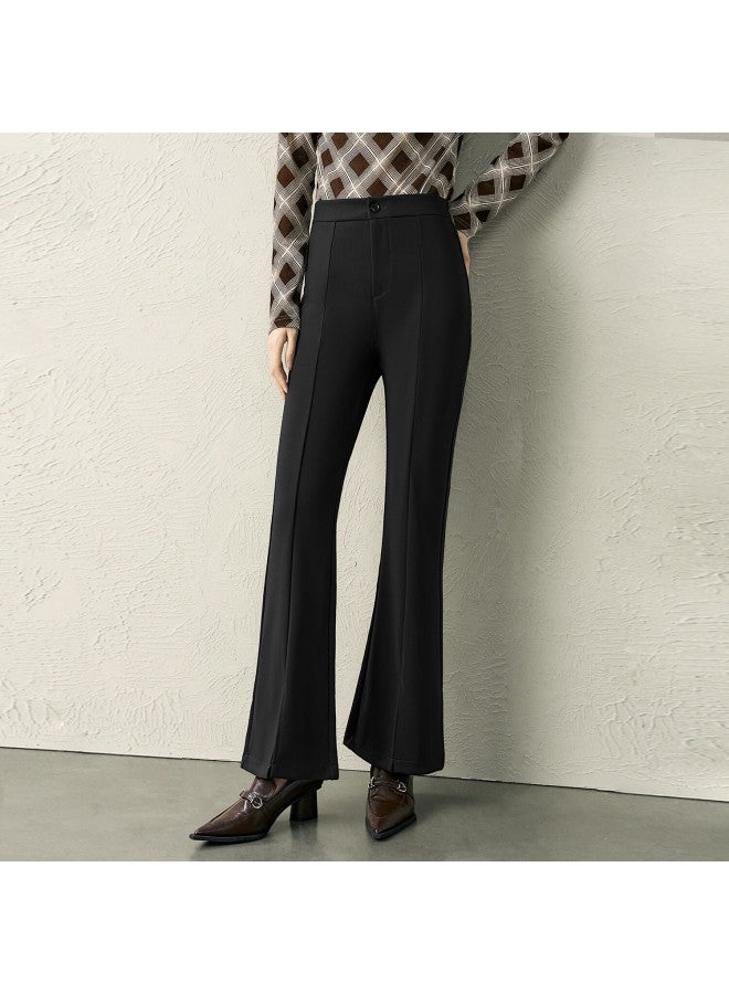 Yanyee Women's Professional Slim Fit Flared Pants  Autumn Winter Lightweight Commuter Casual Trousers Black M - Image 1