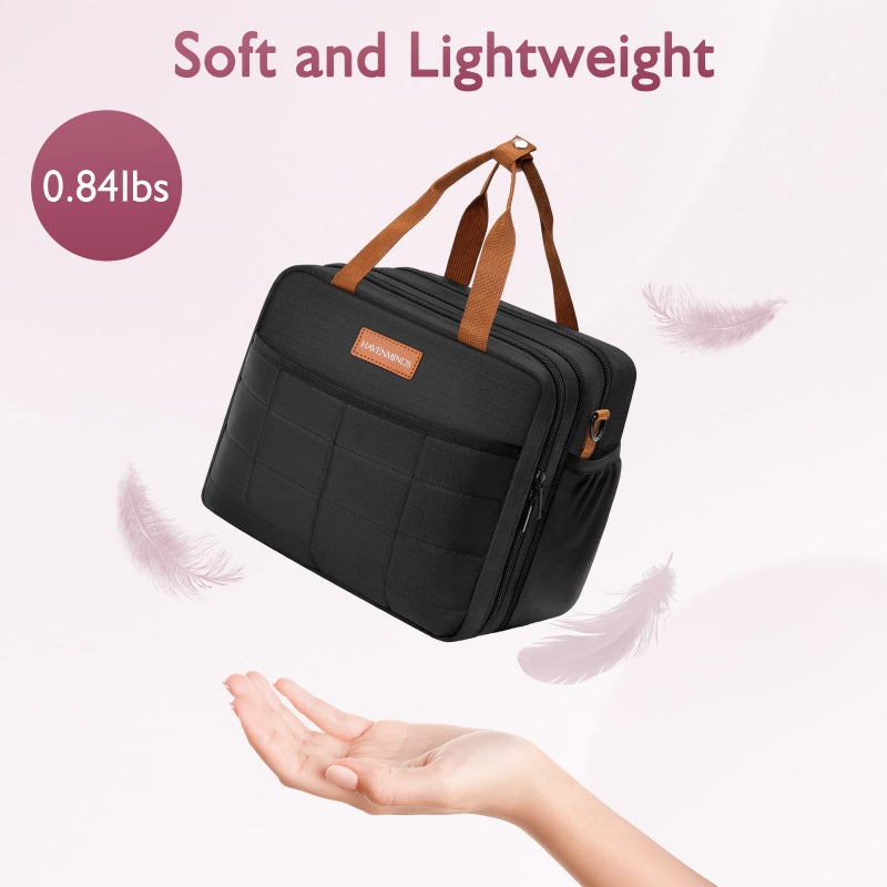 HavenMinds Detachable Breast Milk Cooler Travel Bag with Ice Pack, Double Layer Breast Pump Bag Compatible for Wearable Breast Pump, Portable Breastmilk Cooler Bag & Carrying Case with Waterproof Mat - Image 3
