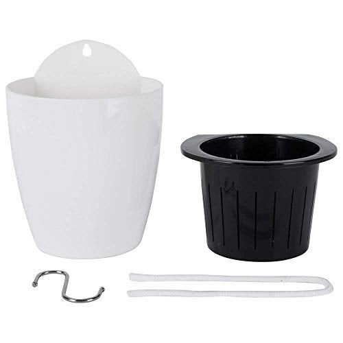CAPPL Self Watering Flowering Pot | Hanging Planter for Plants (White) Pack of 3 - Image 2