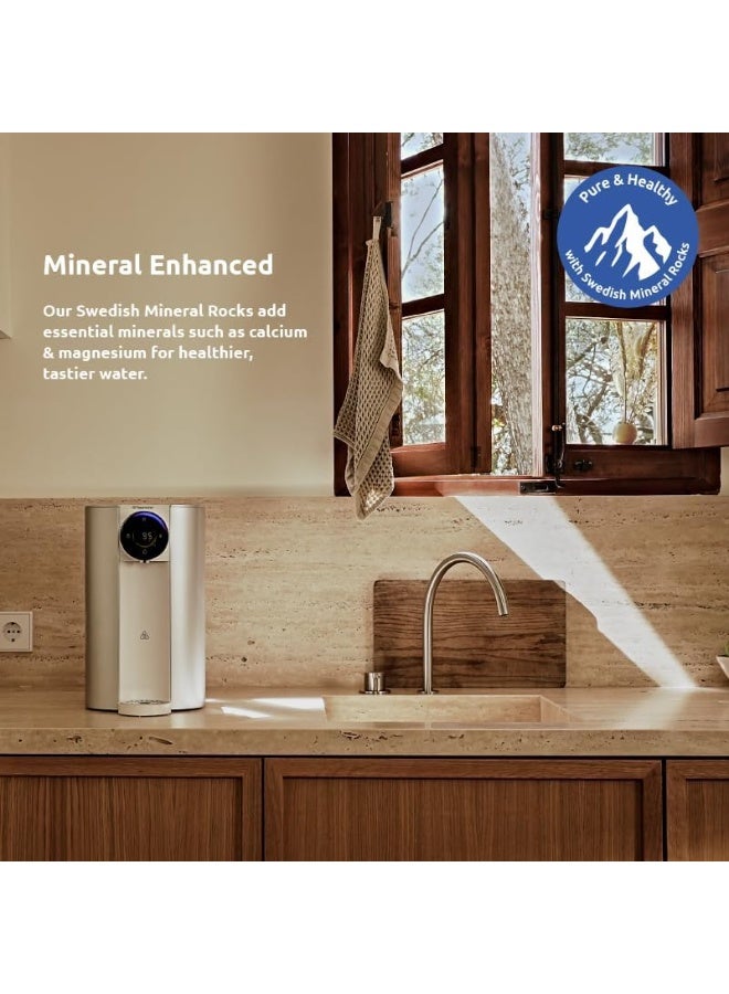 Tappwater Countertop Water Purifier 3.2L Capacity, 7-stage Reverse Osmosis filtration technology, Effectively Reduces Chlorine & Bacteria, Instant Hot Water Dispenser, Swedish Mineral Rock, TCTN101. - Image 3