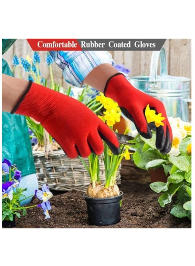 Work Gloves Set 24 Pairs Large Size, Rubber Coated Safety Gloves, Breathable Protective Gloves for Gardening, Construction, Maintenance and Daily Work Tasks - Image 2