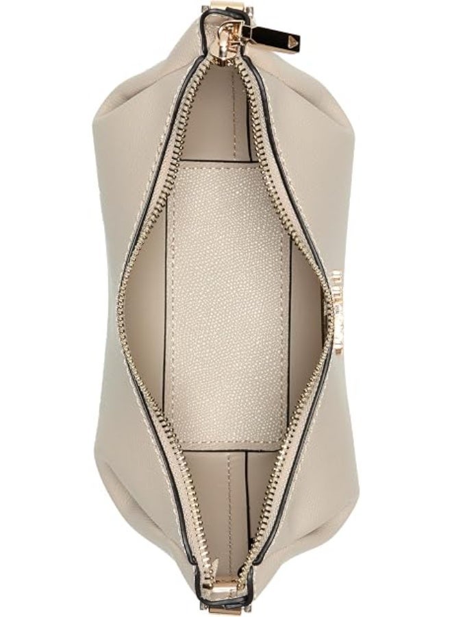 جس حقيبة كتف GUESS طراز Amorette بسحاب علوي، لون رمادي-بني فاتح Taupe، مقاس موحد - Image 4