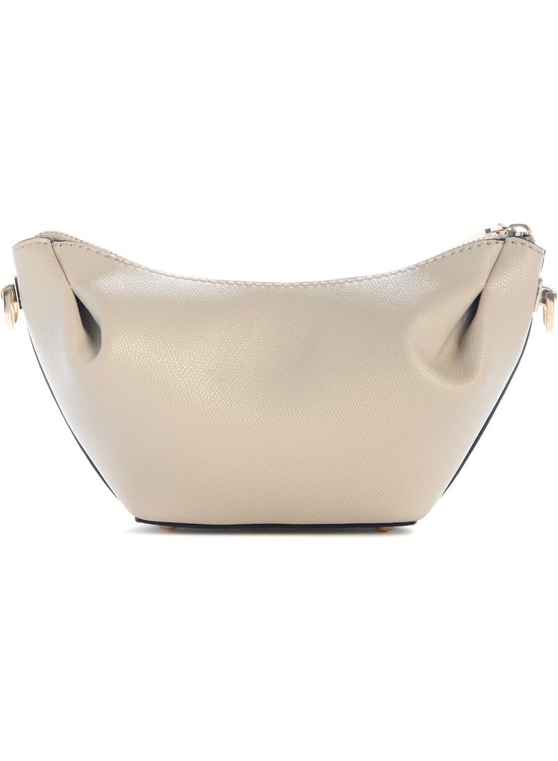 جس حقيبة كتف GUESS طراز Amorette بسحاب علوي، لون رمادي-بني فاتح Taupe، مقاس موحد - Image 2