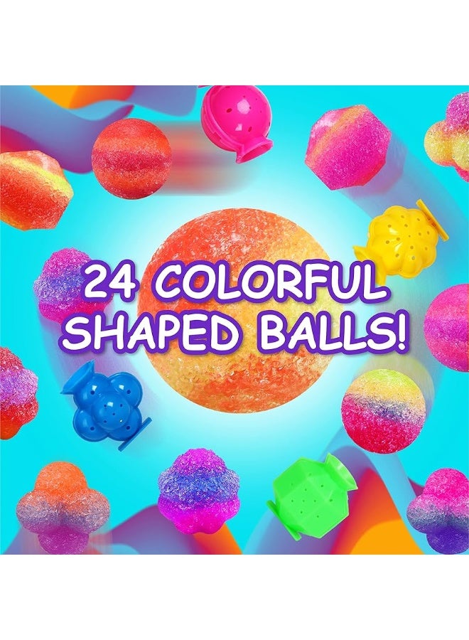 FUN KIDZ Bouncy Ball Kit Creative Party Favors for Kids, FunKidz Make Your Own Magic Balls Individual 12 Bottles Pack Making Bouncy Balls DIY Craft Kit for Boys Girls - Image 1