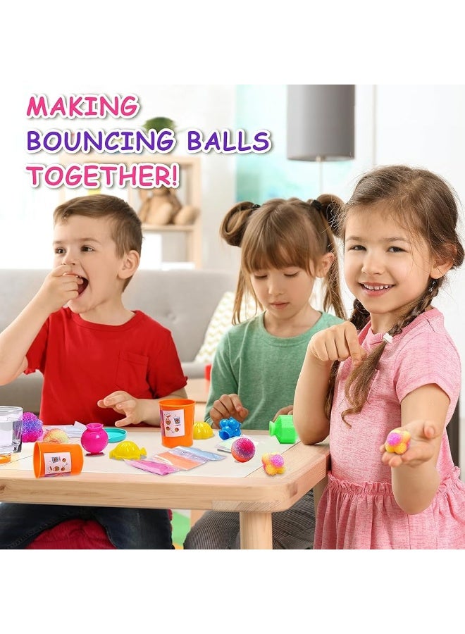 FUN KIDZ Bouncy Ball Kit Creative Party Favors for Kids, FunKidz Make Your Own Magic Balls Individual 12 Bottles Pack Making Bouncy Balls DIY Craft Kit for Boys Girls - Image 4