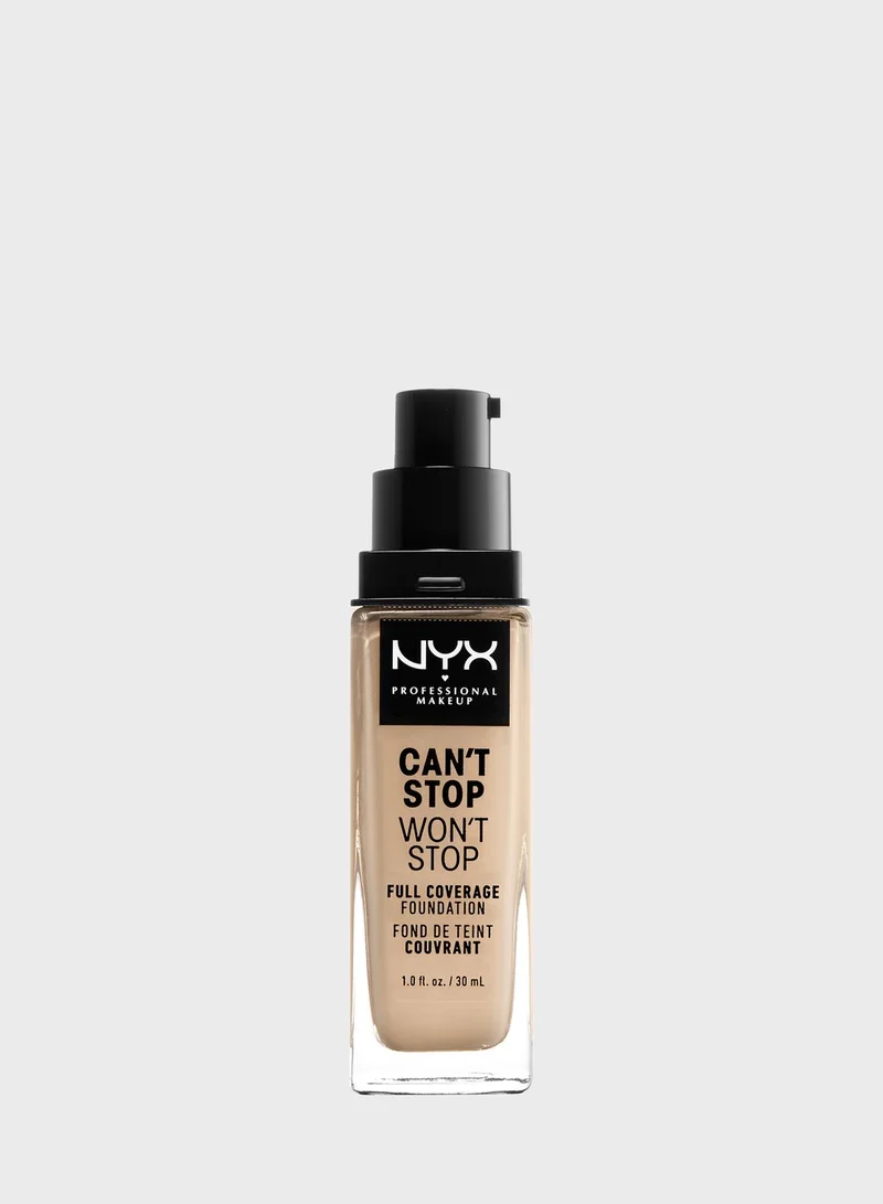 NYX PROFESSIONAL MAKEUP Can't Stop Wont Stop 24Hr Foundation- Nude