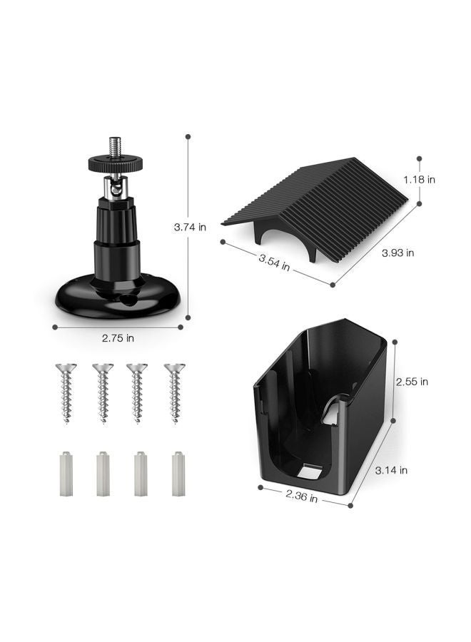NIBEMINENT Protective Wall Mount Set For Surveillance Camera Black - Image 3