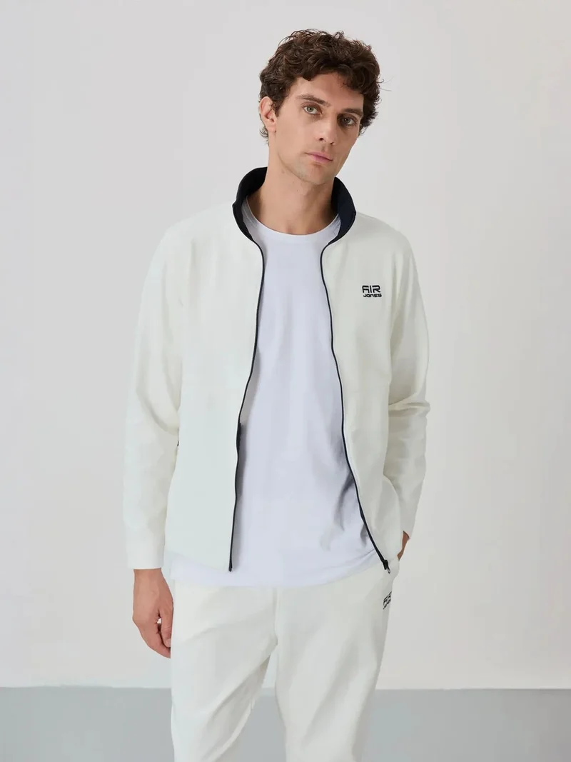 TOMMYLIFE TOMMY Men's Zip-collar Sweatshirt And Pants Set