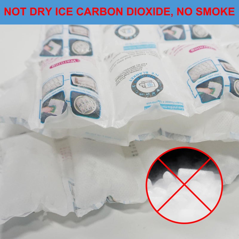 Blobuste Dry Ice Packs for Shipping Frozen Food, No Smoke Effect, Shipping Ice Packs for Cooler/Lunch Box, Shipping Cold Pack Long Lasting, Reusable Gel Ice Freezer Packs for Cooler, Flexible, 5 Sheets-60Cell - Image 5