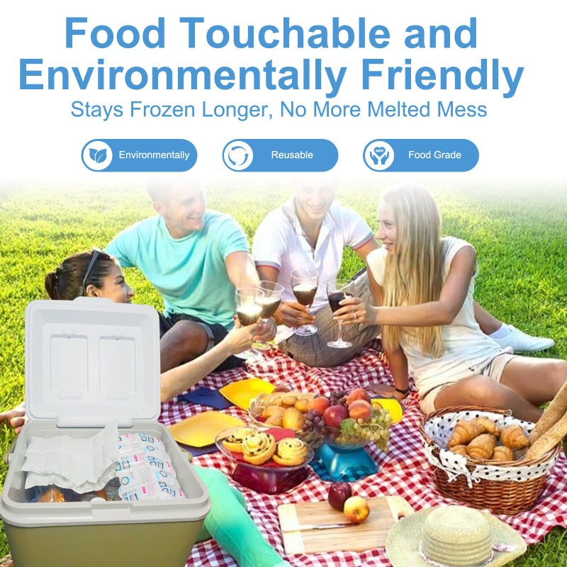 Blobuste Dry Ice Packs for Shipping Frozen Food, No Smoke Effect, Shipping Ice Packs for Cooler/Lunch Box, Shipping Cold Pack Long Lasting, Reusable Gel Ice Freezer Packs for Cooler, Flexible, 5 Sheets-60Cell - Image 3