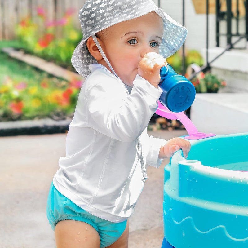 i play. Green Sprouts Baby Ultimate Reusable Snap Swim Diaper, Aqua, 3-6 Months - Image 3