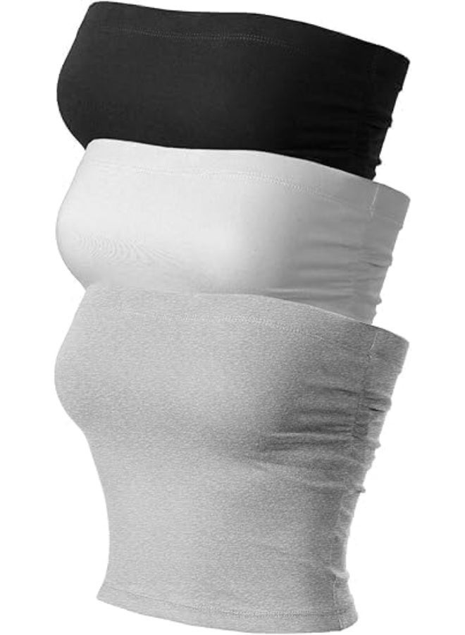 Women Strapless Striped Bandeau Tube Tops Y2K Aesthetic Sleeveless Backless Crop Tank Going Out Summer Girls - Image 1