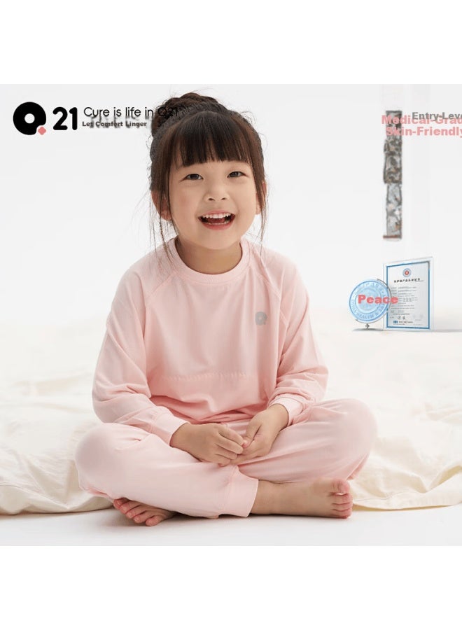 Q21 Kids Pajamas Uni 3a Antibacterial Moisture-wicking Baby Tencel Cotton Homewear Set Air Conditioning Clothes - Image 2