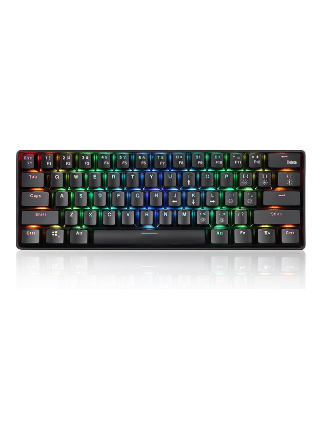 Loquat 61 Keys Usb Wired 2.4g Wireless Dual Mode Mechanical Keyboard With Rgb Effect Black - Image 1