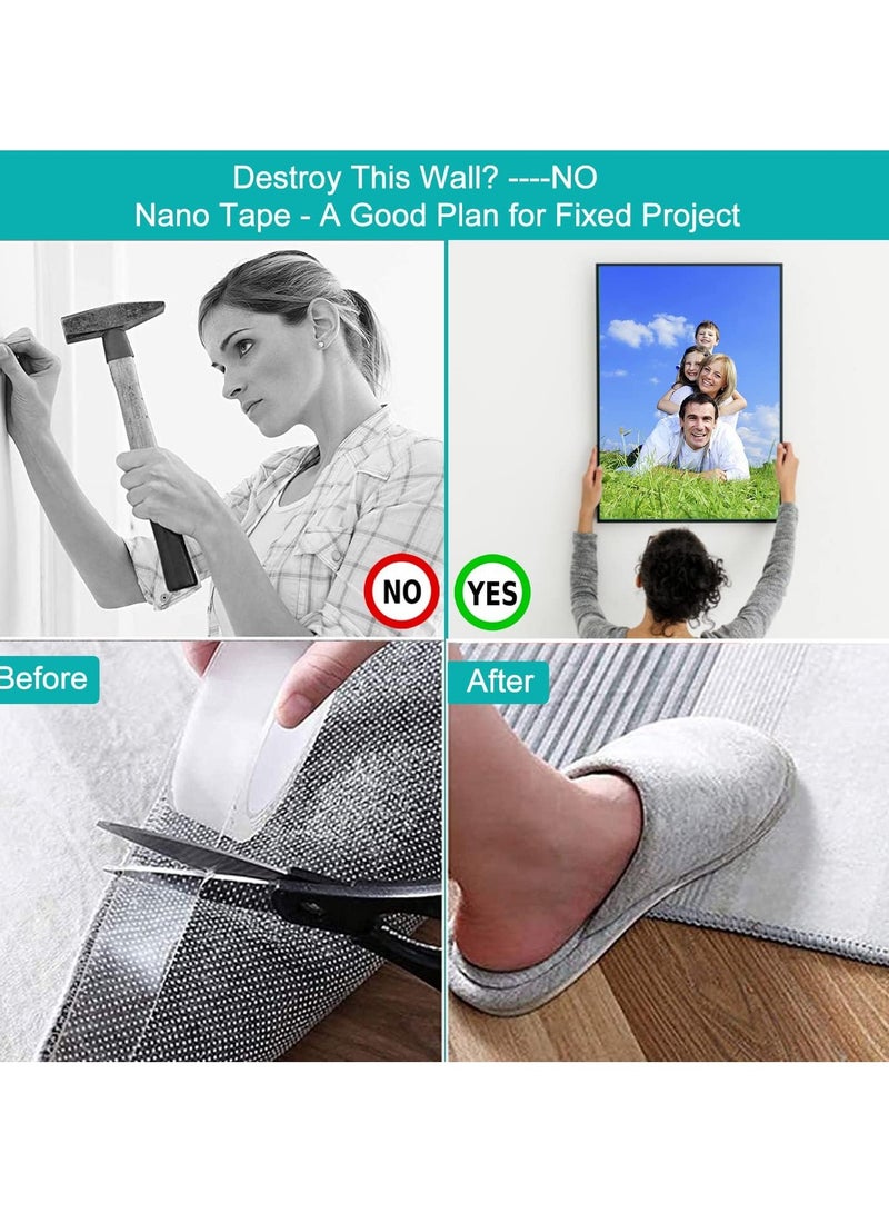 MOMENT شريط لاصق سحري MOMENT Torix 5M قابل للغسل ومقاوم للماء مزدوج الجوانب شفاف أكريليك - Image 3