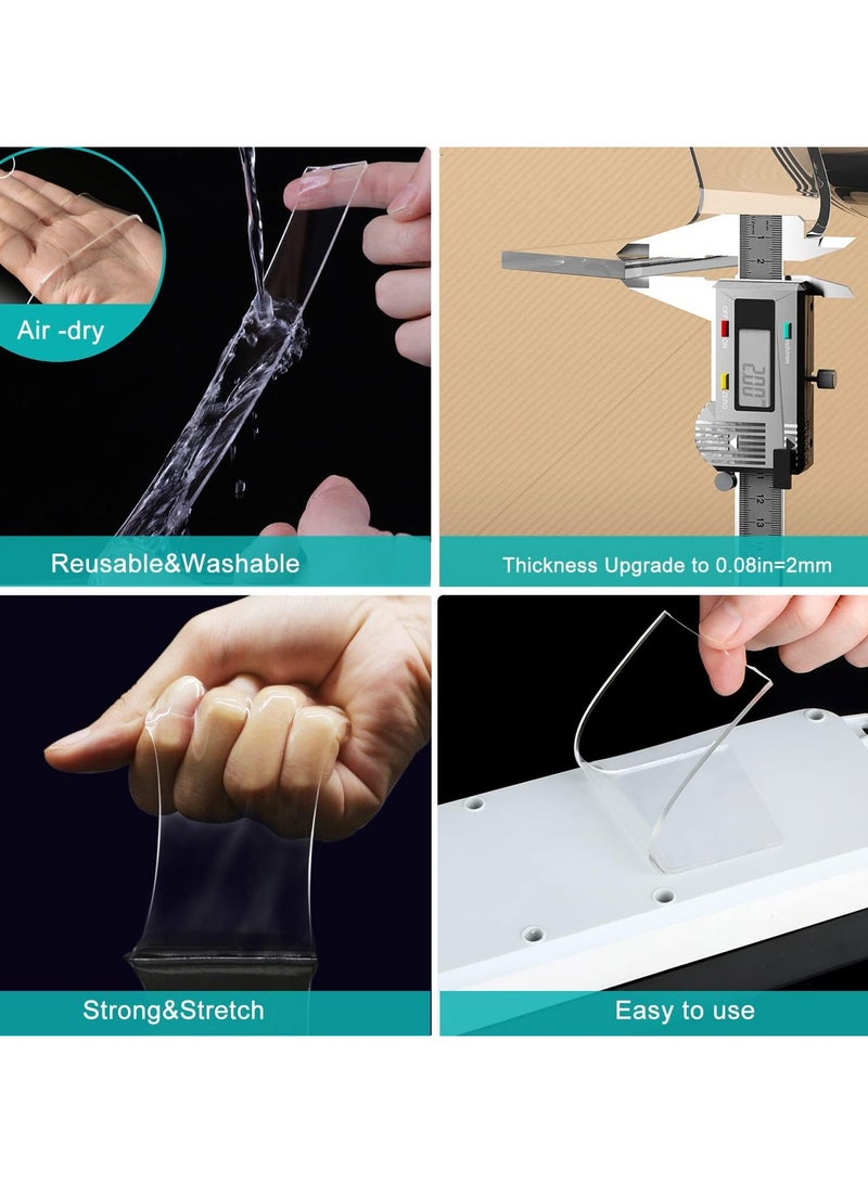 MOMENT شريط لاصق سحري MOMENT Torix 5M قابل للغسل ومقاوم للماء مزدوج الجوانب شفاف أكريليك - Image 4