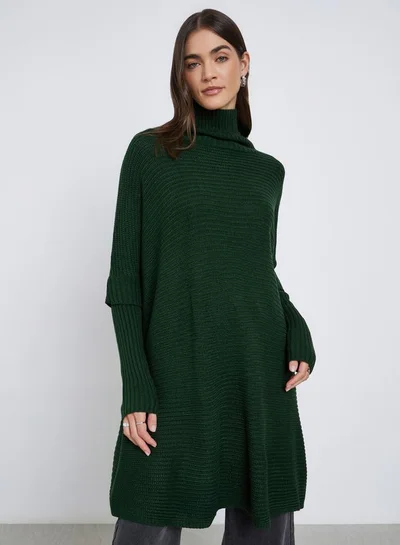 Styli Styli Oversized Longline Chunky Knit Sweater