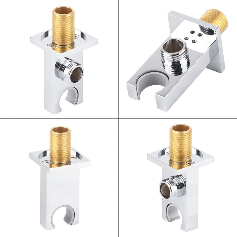 F - Y290 Shower Outlet Elbow Holder for Hose, Brass Wall - Mounted Shower Head Bracket with Smooth Finish, Compatible with Handheld Shower and Bidet Sprayer - Image 2