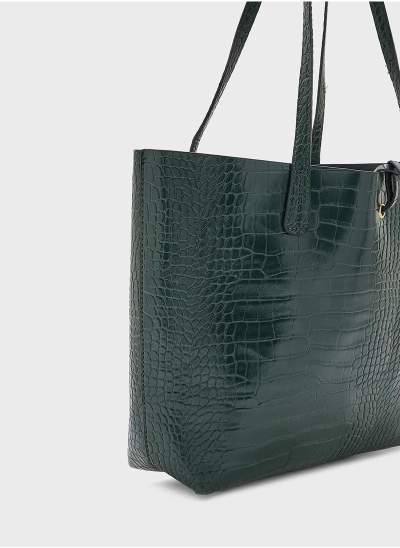 ايلا 2 In 1 Croc Tote Bag With Crossbody