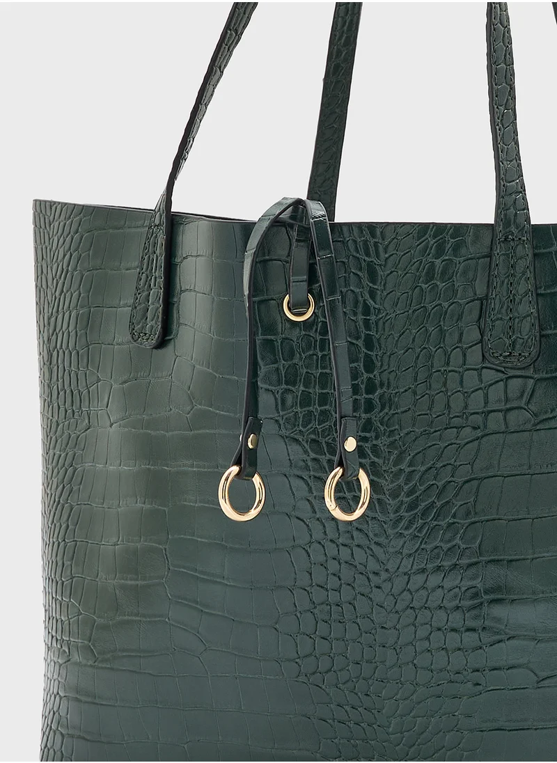 ايلا 2 In 1 Croc Tote Bag With Crossbody
