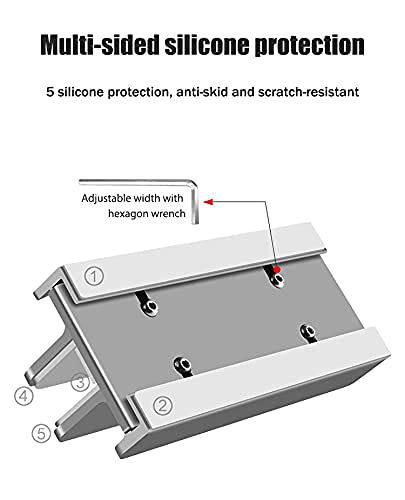 Gadget Wagon Laptop Dock Vertical Holder Stand for 10, 13, 13.3, 14, 15.6 inches Screens Aluminium - Image 5