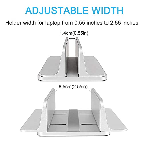 Gadget Wagon Laptop Dock Vertical Holder Stand for 10, 13, 13.3, 14, 15.6 inches Screens Aluminium - Image 4