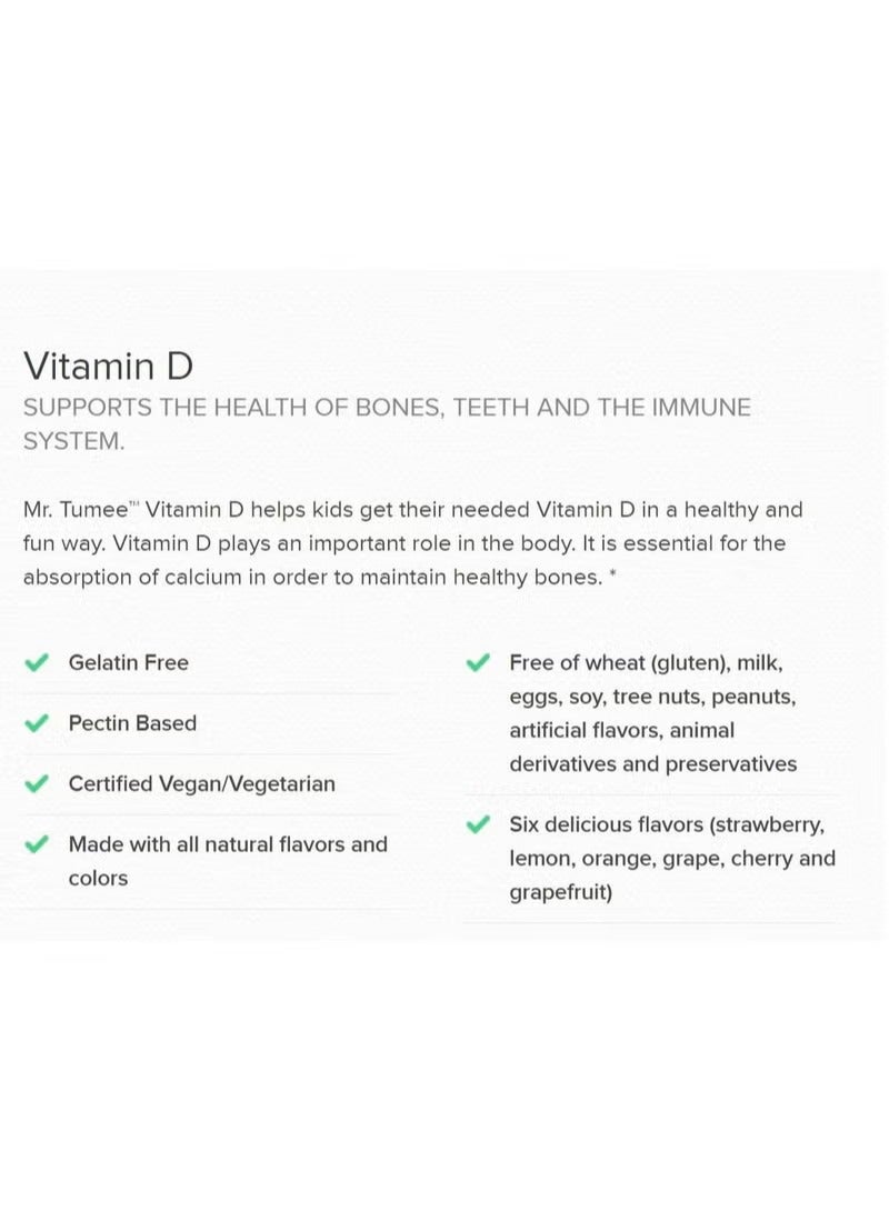 MR.TUMEE Vitamin D 600 IU, 60 Gummies - Image 3