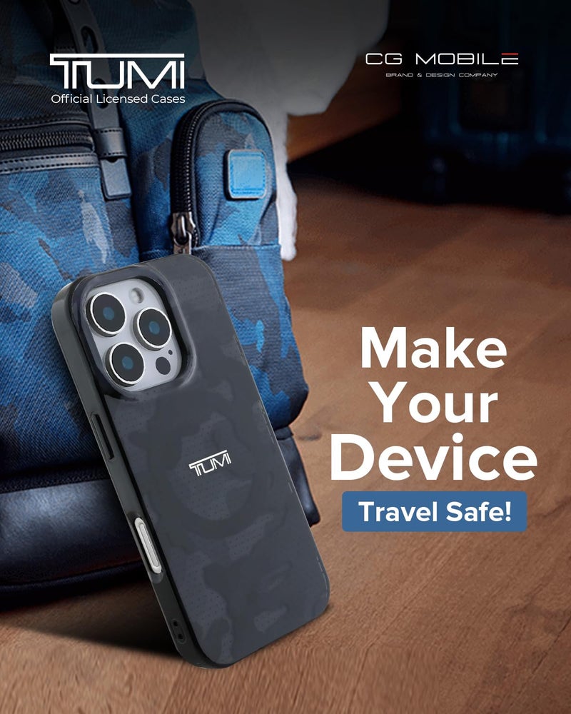 CG MOBILE حافظة هاتف Tumi من CG MOBILE [مرخصة رسمياً] متوافقة مع Mag-Safe | حافظة مزدوجة الطبقة من PC/TPU مع طباعة تمويه - رمادي متوافقة مع iPhone 16 Pro Max (6.9 بوصة) (2024) - Image 2
