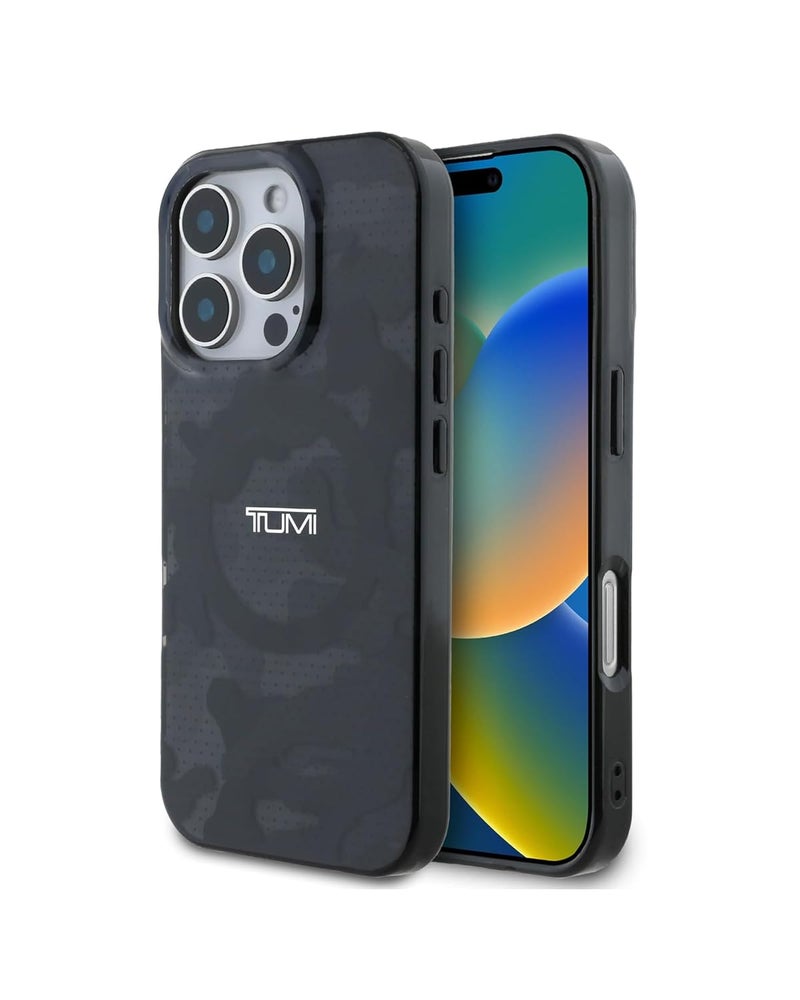 CG MOBILE حافظة هاتف Tumi من CG MOBILE [مرخصة رسمياً] متوافقة مع Mag-Safe | حافظة مزدوجة الطبقة من PC/TPU مع طباعة تمويه - رمادي متوافقة مع iPhone 16 Pro Max (6.9 بوصة) (2024) - Image 1