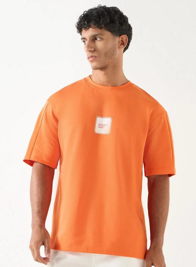 Lee Cooper Lee Cooper Printed Crew Neck T-shirt with Short Sleeves