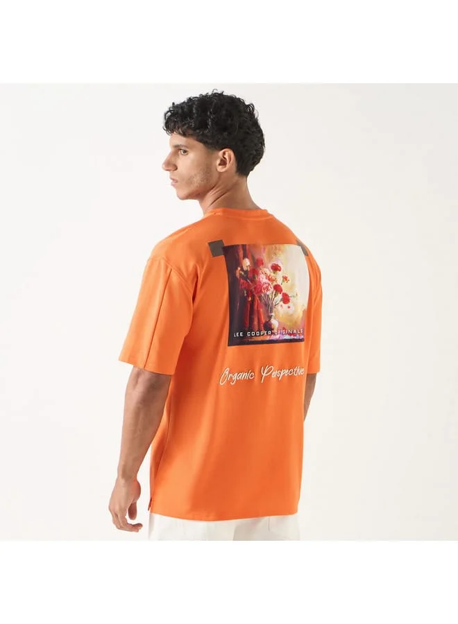 Lee Cooper Lee Cooper Printed Crew Neck T-shirt with Short Sleeves