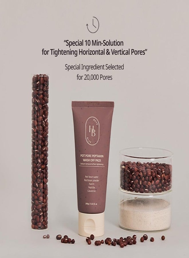 HEVEBLUE Pot Pore Peptamin Wash Off Pack - Red Bean, Peptide, Removes Blackhead, Pore Care, Tightening, Hydrating, Sensitive Skin, Korean Skincare, Exfoliating, Vegan, K-Beauty, Wash-off Mask Pack - Image 3