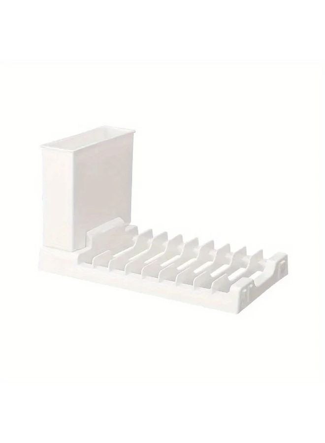 Black Collapsible Dish Drying Rack Foldable Bowl Plate Chopstick Drainer Organizer - Image 2