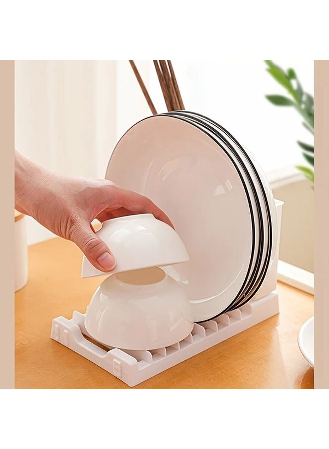 Black Collapsible Dish Drying Rack Foldable Bowl Plate Chopstick Drainer Organizer - Image 1