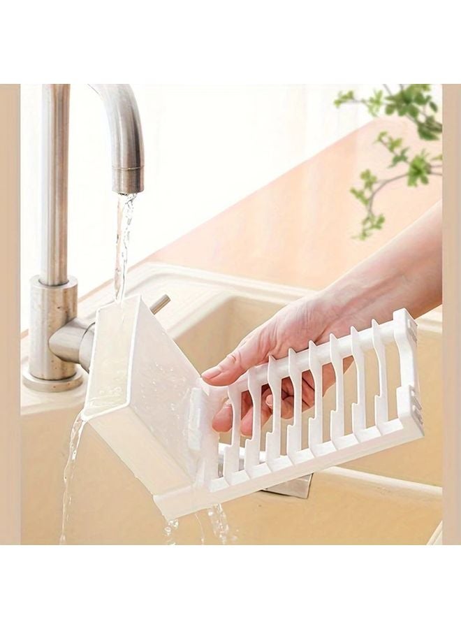 Black Collapsible Dish Drying Rack Foldable Bowl Plate Chopstick Drainer Organizer - Image 4