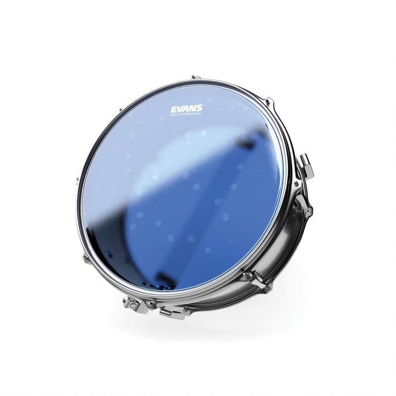 Evans Hydraulic Drum Heads - B14HB - Drum Head with Layer of Oil - Supresses Unwanted Overtones - Ideal for Rock, Metal, & Funk - Blue, 14 Inch - Image 3