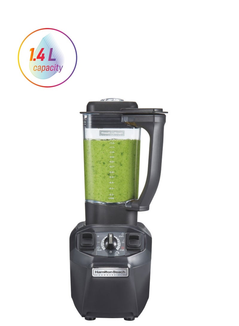 هاملتون بيتش التجارية خلاط يوضع على سطح الطاولة 2-2 مع محرك 5HP عالي الأداء 1.4 L 1790.0 W HBH455-UK أسود - Image 1